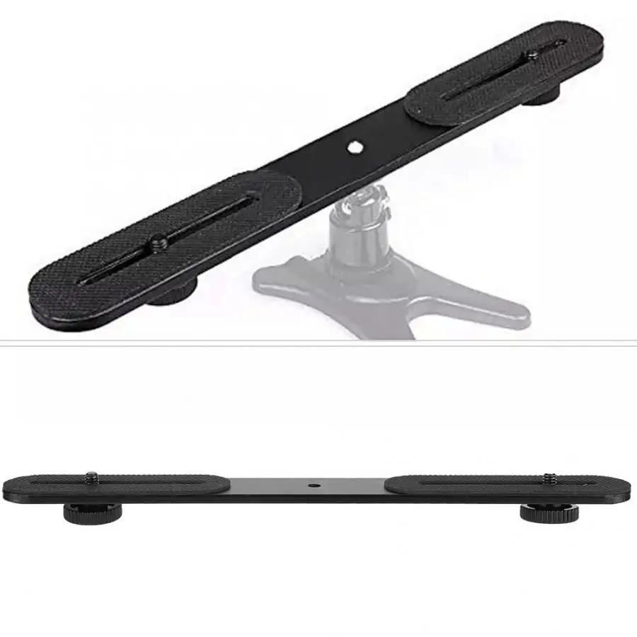 Универсальный двойной держатель для вспышки с 2 адаптерами 1/4 дюйма штатив