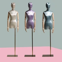 fashion 4style color silk fabric female mannequins body stand dress wood flexible womenadjustable rackdoll 1pc d316