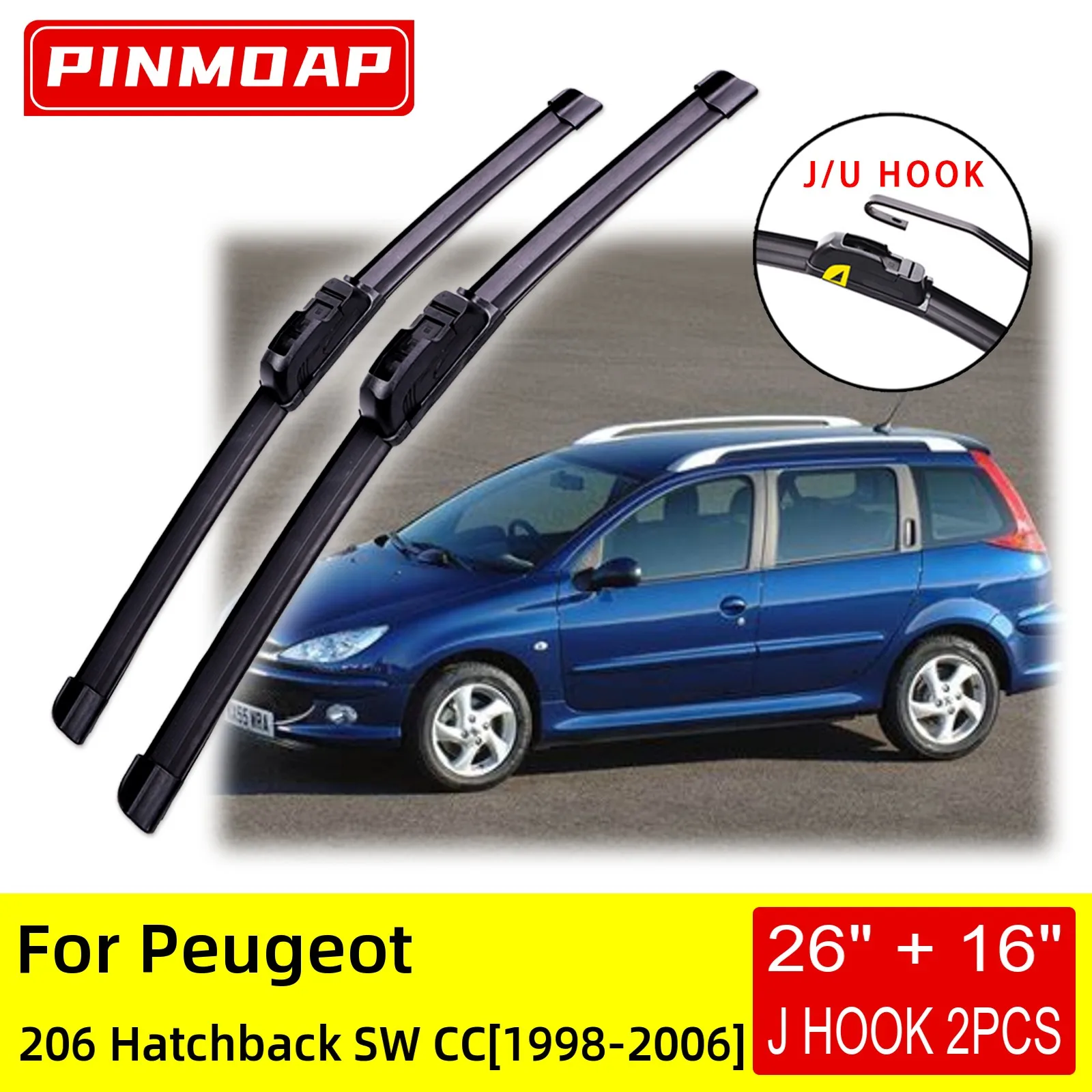 

Щетки стеклоочистителя для Peugeot 206 Hatchback SW 2000 2001 2002 2003 2004 2005 2006