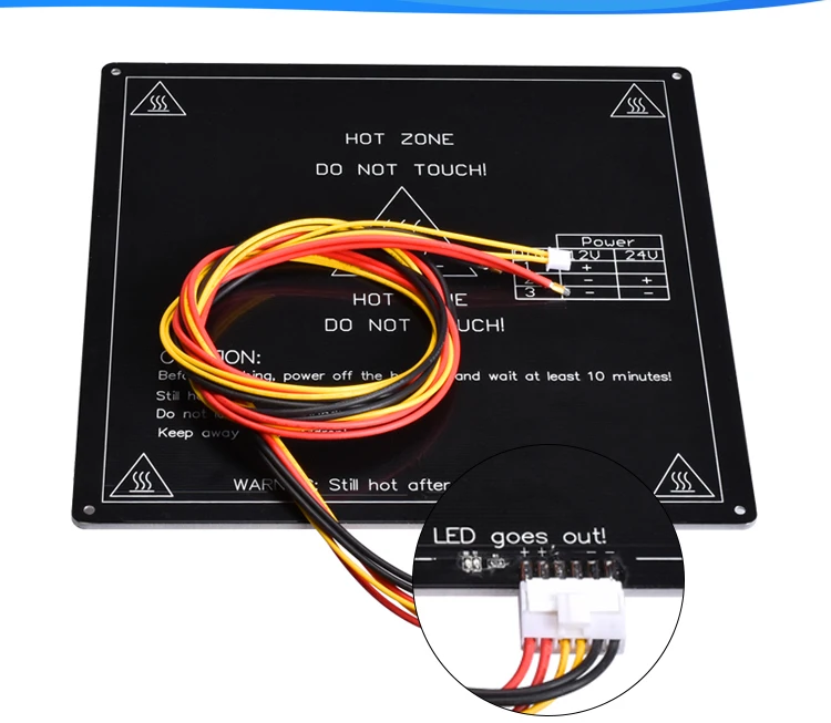 3d принтер hotend с подогревом кровать Печатный стол PCB нагреватель MK3 алюминиевая
