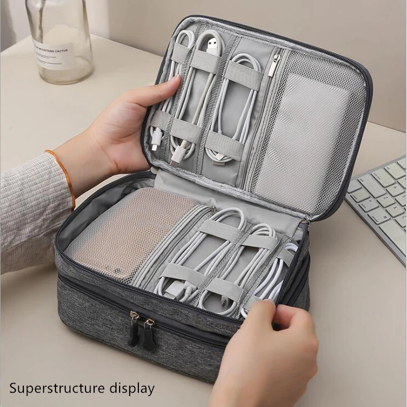 

Portable Digital Storage Bags Digital USB Gadget Organizer Charger Wires Cosmetic Zipper Storage Waterproof Organizer Case