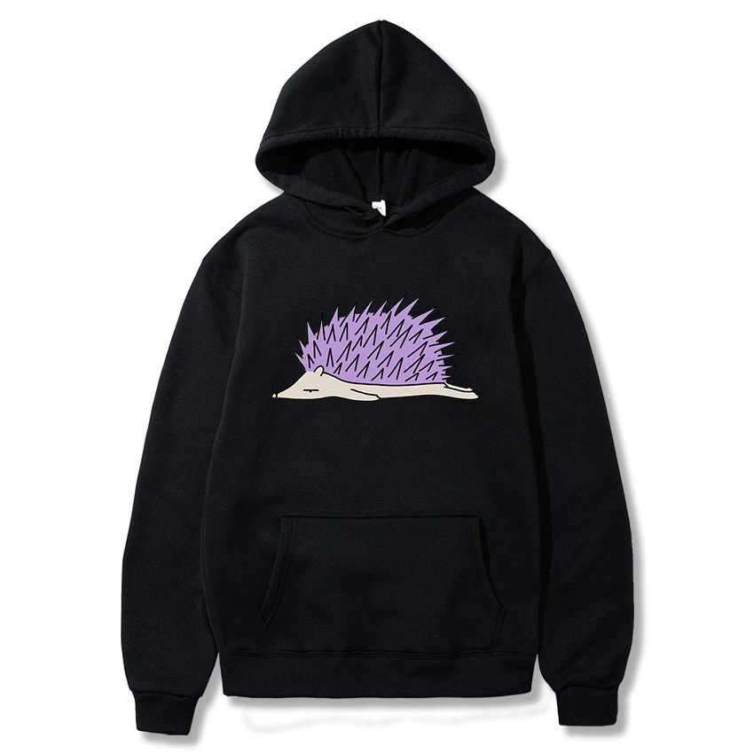 

Porcupine Kawaii Print Hoody Korean Style Streetwear Women Casual Loose Long Sleeve Hoodies Female Harajuku Hip Hop cotton
