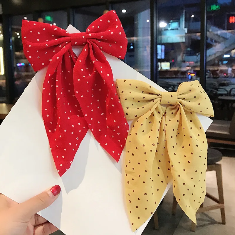 

Elegant Double Layer Bowknot Hairpins New Ribbon Bow With Clips Hair Clip For Women Girls Hair Accessories