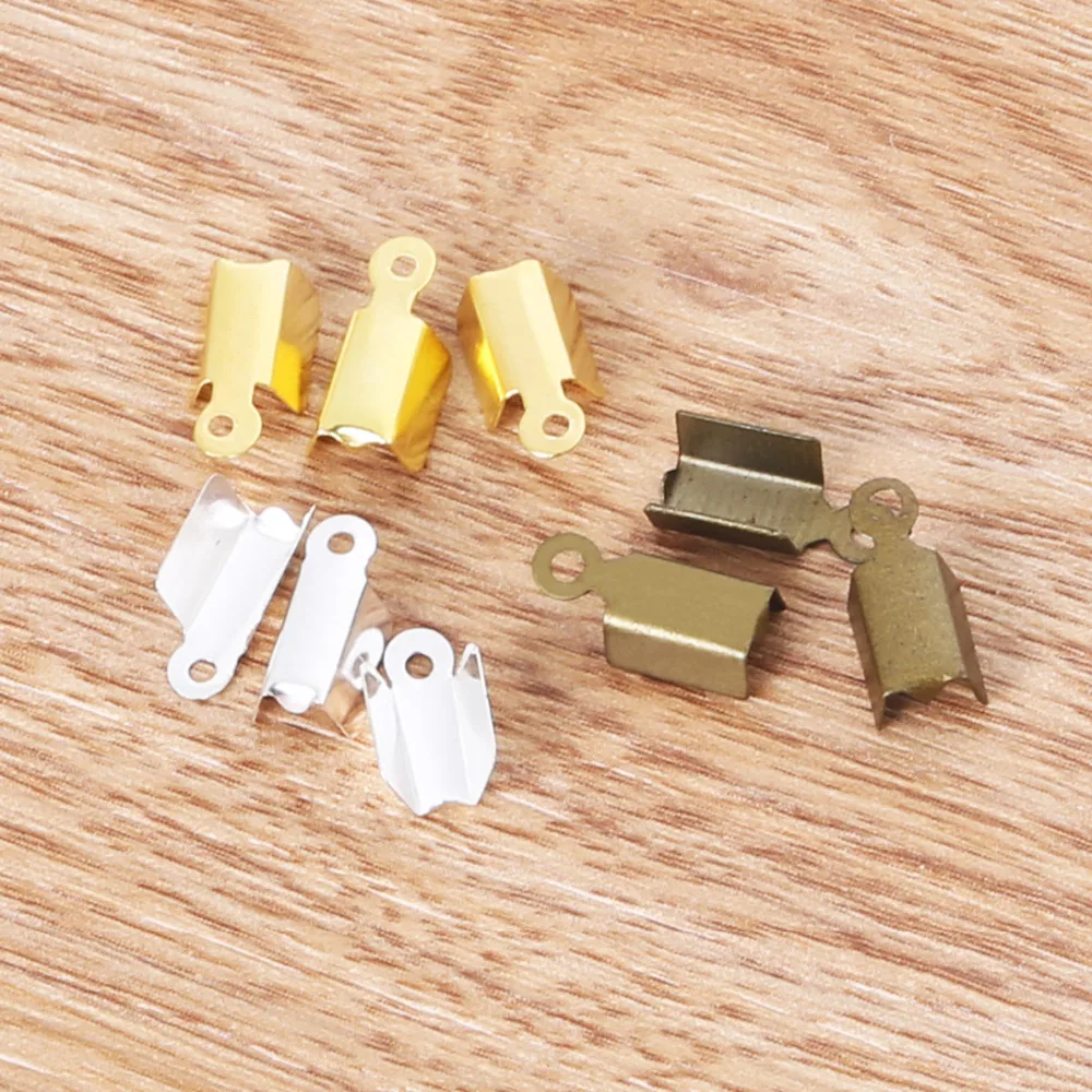 

New Arrival 200Pcs/lot Cord Crimp End Caps Tips clasp 6x13mm jewelry findings accrssories for DIY necklace bracelet bangles