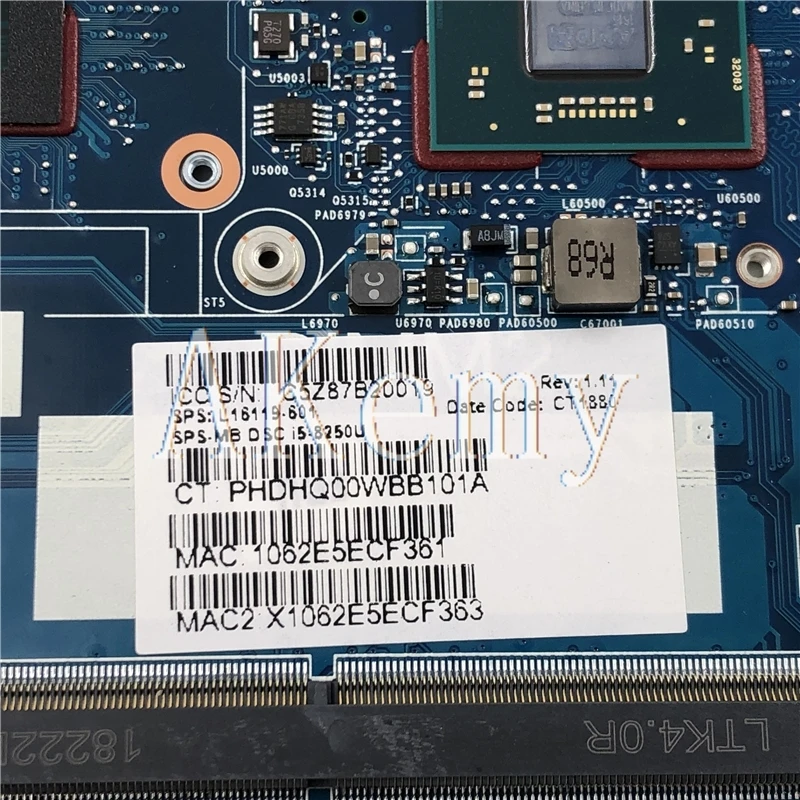 

840 G5 For HP EliteBook 850 G5 840 G5 MOTHERBOARD i5-8250u cpu RX540 GPU 6050A2945601-MB L16119-601Test ORIGINAL 100% work