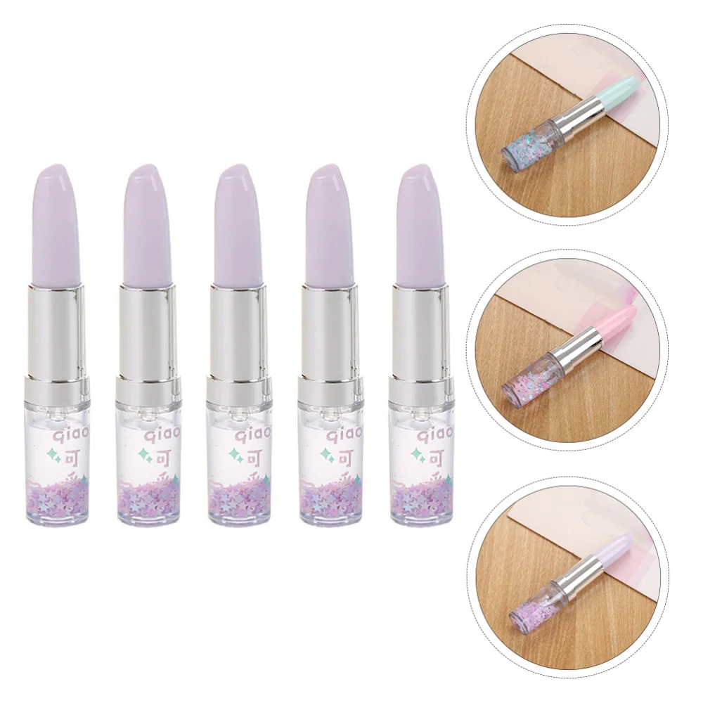 

5pcs Creative Pens Writing Pens Lipsticks Shape Pendant Pens (Random Color)