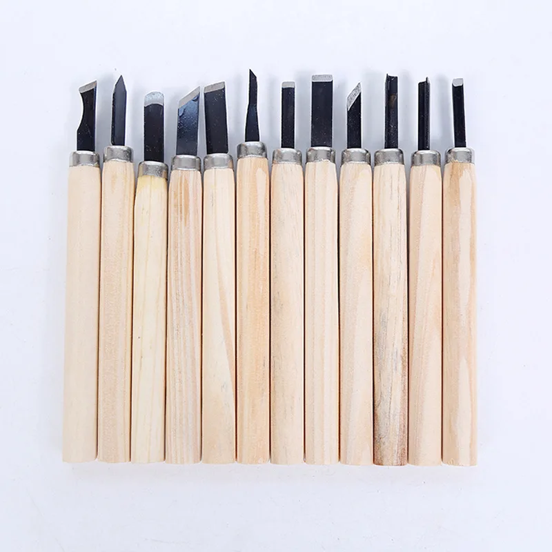 6pcs 10pcs 12pcs Professional Wood Carving Chisel Knife Hand Tool Set For Basic Detailed Woodworkers Gouges | Инструменты