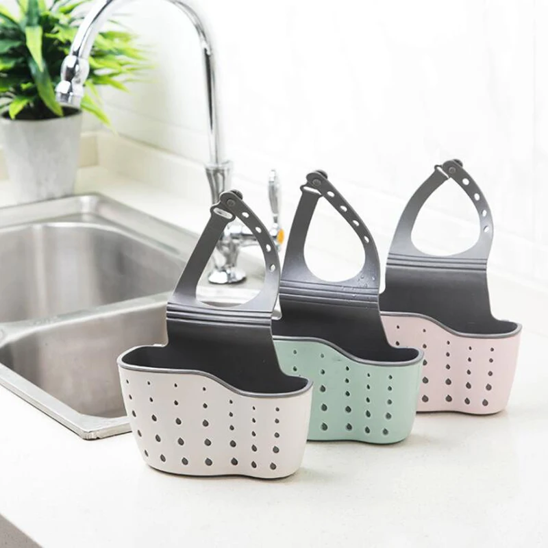 

Kitchen Sink Organizer Soap Sponge Drain Rack Bathroom Holder Sink Shelf Adjustable Kitchen Storage Basket Kitchen Accessories