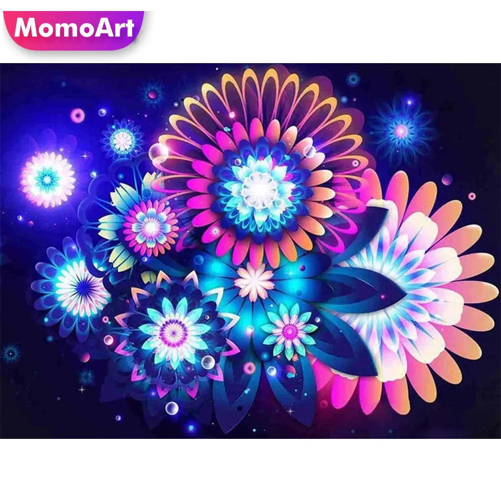 

MomoArt DIY Алмазная мозаика мандала цветок полная квадратная алмазная живопись вышивка крестиком рукоделие подарок