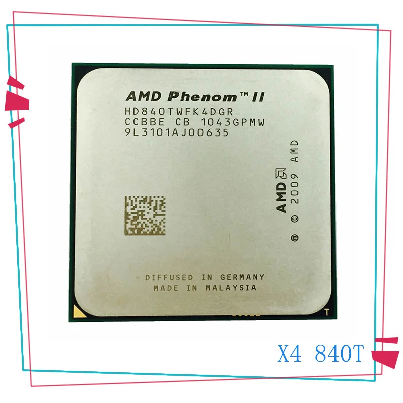 AMD Phenom II X4 840T 2 9 ГГц Quad-Core Настольный Процессор X4-840T HD840TWFK4DGR гнездо AM3 | Компьютеры и