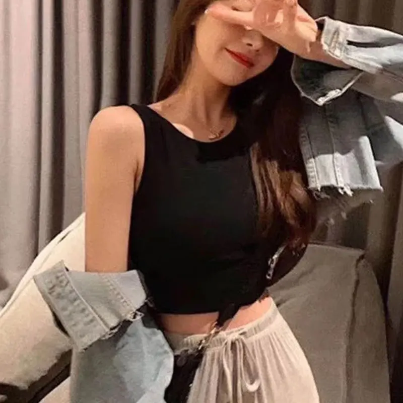 

Summer Women Tank Top Fashion Crop Top Female Seamless Underwear Sleeveless Camis Sexy Lingerie Tops Padded Camisole