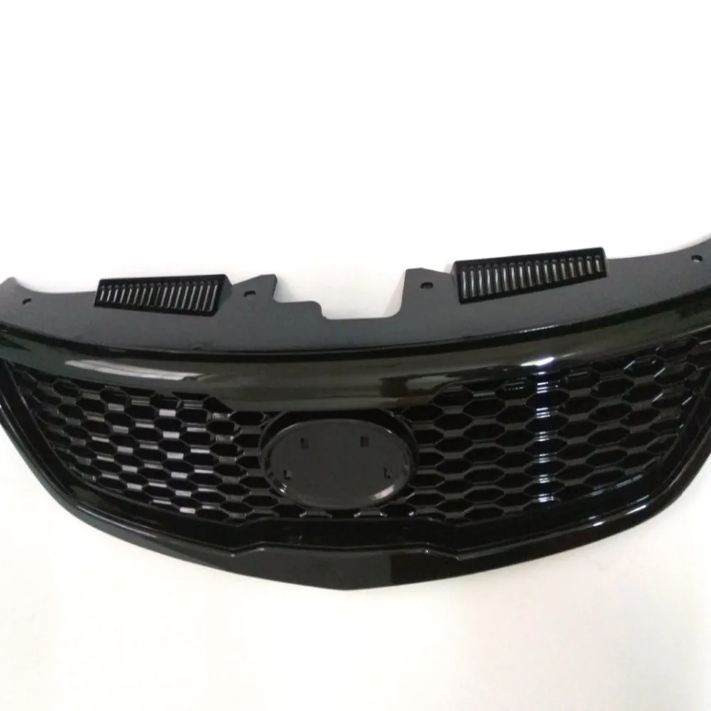 Верхняя решетка радиатора из АБС-пластика вставка для Kia Forte 2009-2012 1 шт. |