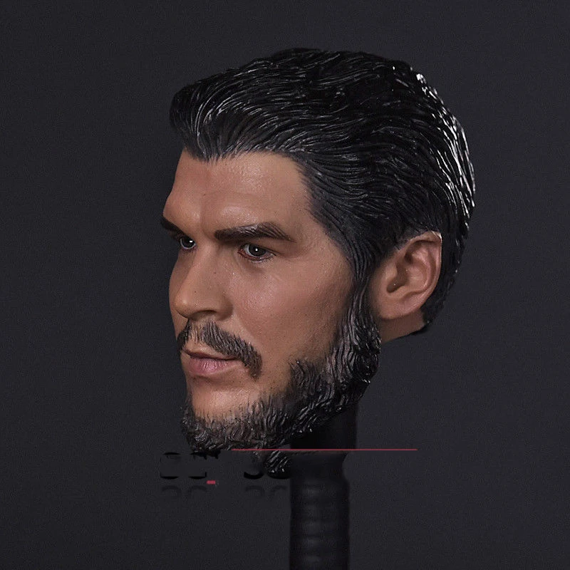 

1/6 Scale Mens Head Sculpt Che Guevara Carving Model Collections For 12" Male Action Figures Bodies Dolls Accessories