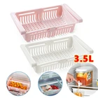 1-2 шт. Кухонный органайзер, ящик для хранения холодильника, выдвижная полка для холодильника, домашний ящик для хранения, пластиковые полки для шкафа