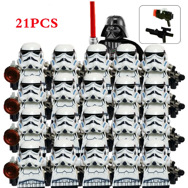 

21pcs/lot Imperial Stormtroopers 501st Clone Troopers Legion Assemble Building Blocks Brick Star Model Figures Wars Children Toy