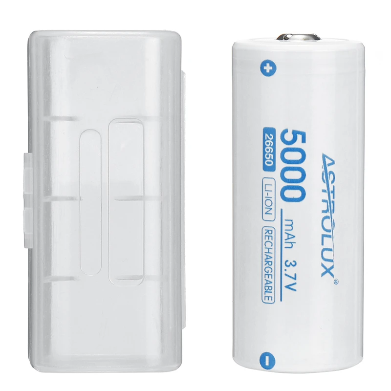 

1Pcs Astrolux C2650 5000mAh 3C 3.7V 26650 Li-ion Battery Unprotected 15A High Performance Rechargeable Lithium Power Cell