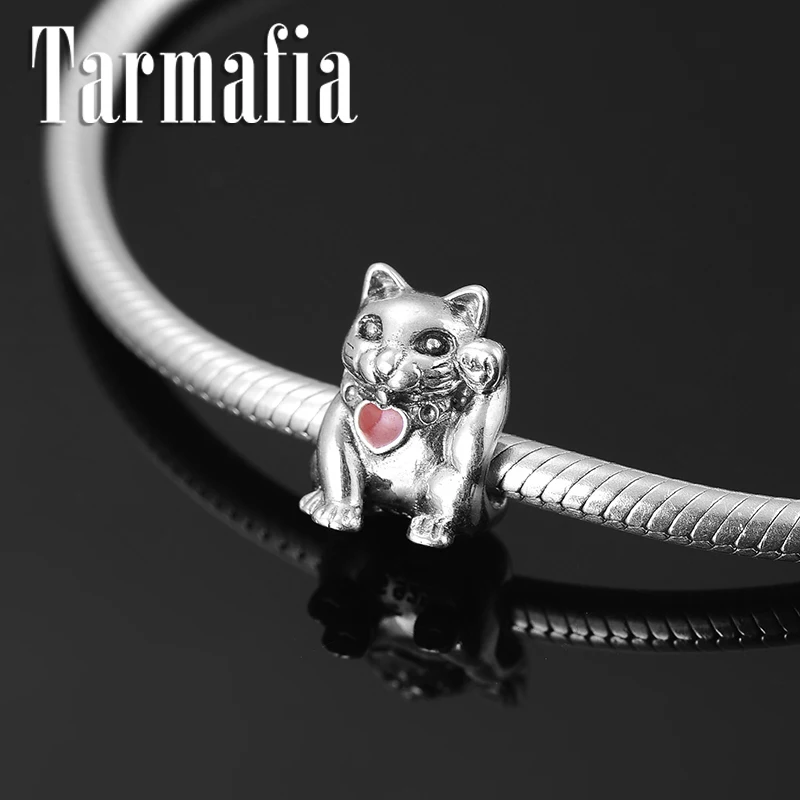 Бусины-шармы женские из серебра 925 пробы с кошкой | Украшения и аксессуары