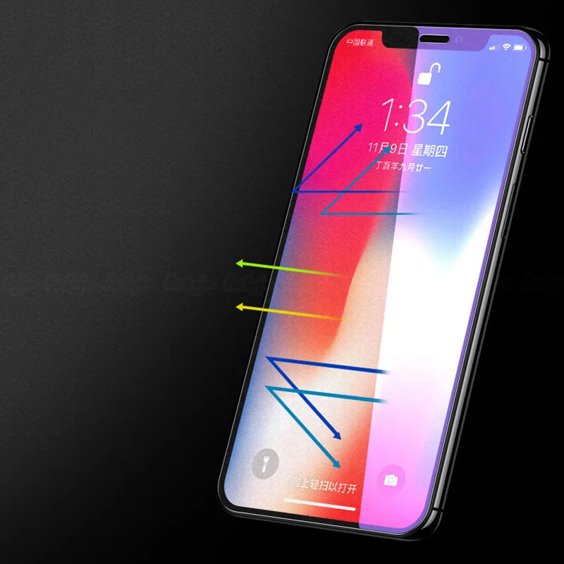 UVR для iPhone 11 Pro Max полное покрытие матовое закаленное стекло для Apple iPhone X XS Max XR фиолетовое анти-синее Защитное стекло для экрана
