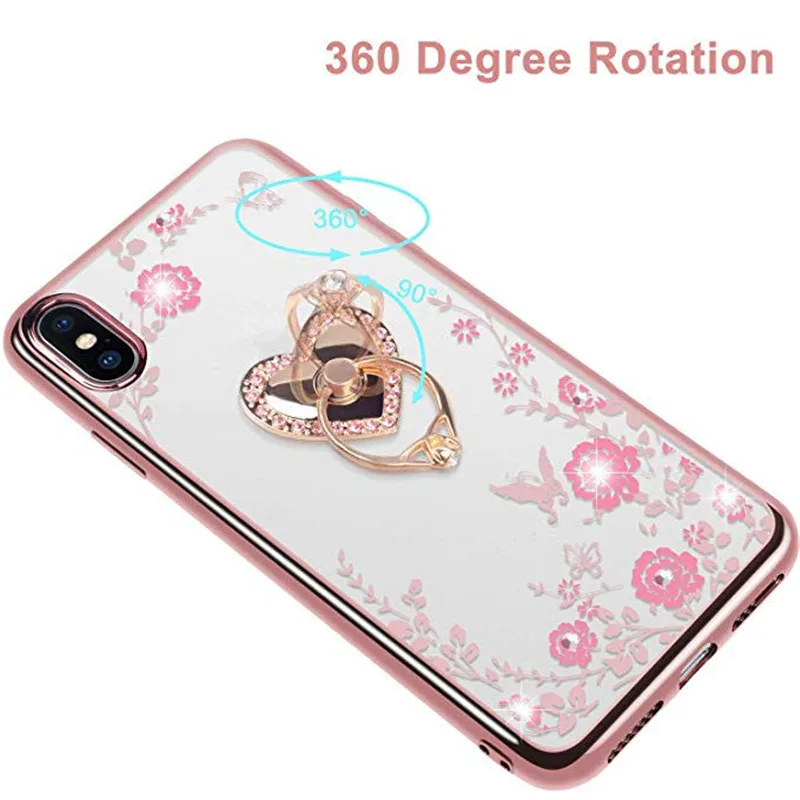 Роскошные сверкающие цветы Мягкий ТПУ чехол для телефона samsung A50 Coque M10 A10 A30 S10 плюс