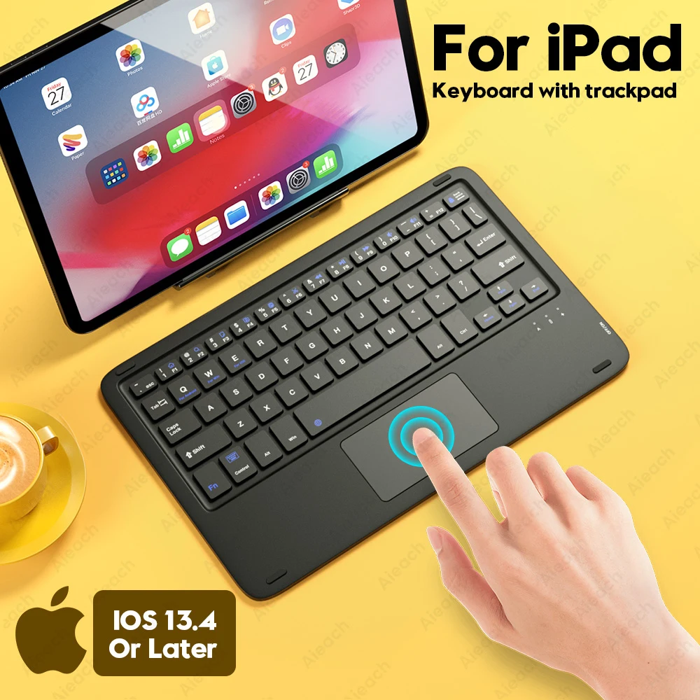 Для клавиатуры iPad с тачпадом, совместимая клавиатура Teclado Bluetooth для iPad Pro 11 12,9 2020 10,2 7 8 Air 3 4, клавиатура