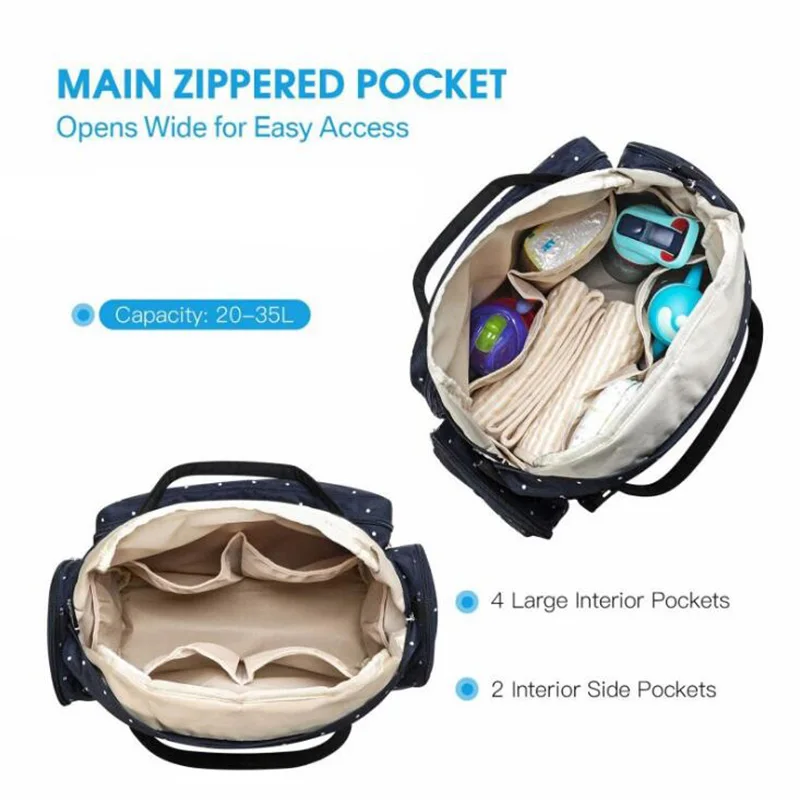 Большая сумка для подгузников мам рюкзак детские сумки мамы уличная с ковриком