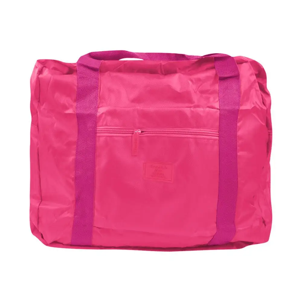 Hot Pink Большой Вместительный водонепроницаемый нейлоновый чехол, складные дорожные сумки для мужчин и женщин, сумка для багажа, сумка для переноски ручной клади, упаковка кубиков# C2 - Цвет: Hot Pink