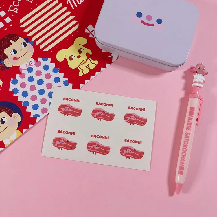 Kawaii Bear Pink Peach Decoration Sticker DIY Scrapbooking Label Diary Album Sticker Escolar Toy Sticker Cute Stationery