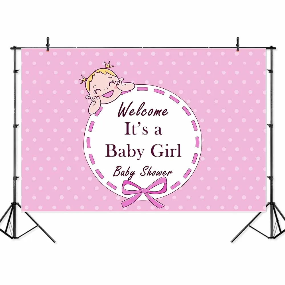 SeekPro в розовую крапинку Добро пожаловать это для маленьких девочек baby Shower баннер
