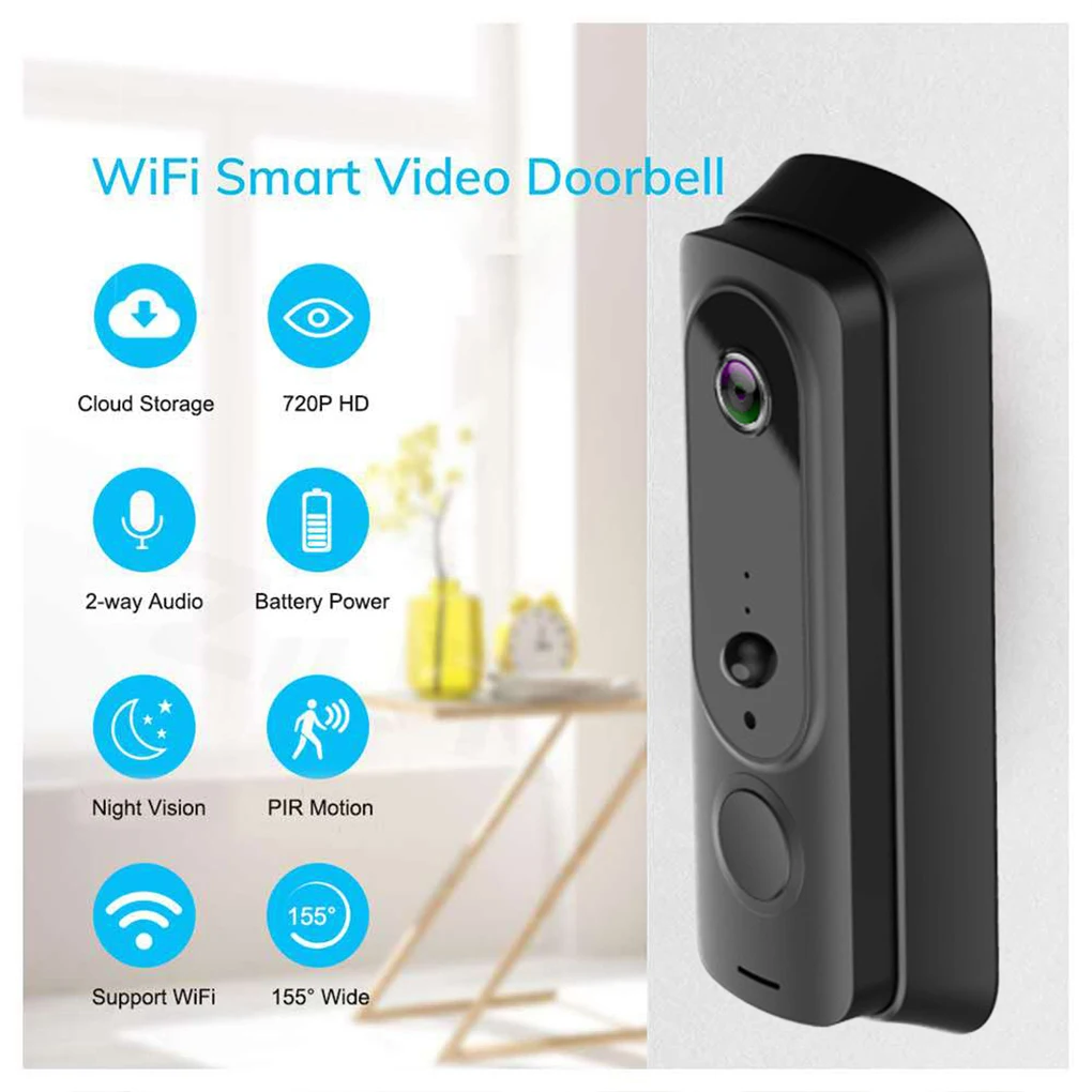 

Tuya Video Doorbell WiFi Outdoor Door bell Waterproof Battery Intercom Smart Home Google Alexa Wireless Door Phone Camera
