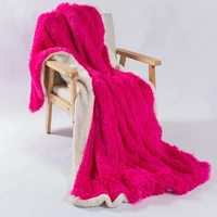 double layer winter thicken flannel long plush weighted blanket for bed warm heavy blankets throw printed fluffy sofa carpet