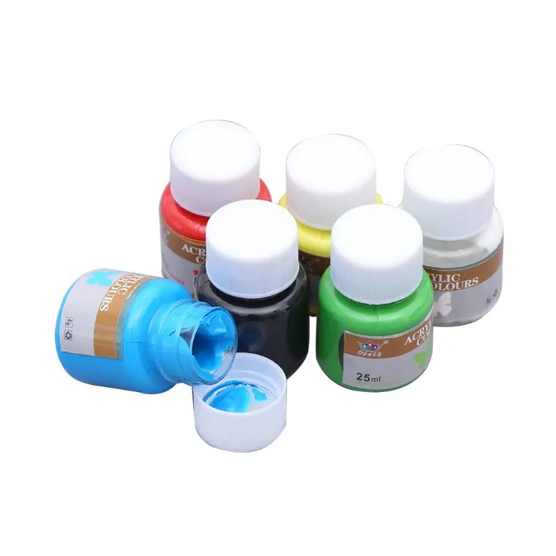 

6 x 25ml Heavy Body Colors Rich Pigments Acrylic Paint Set for Painting Crafts