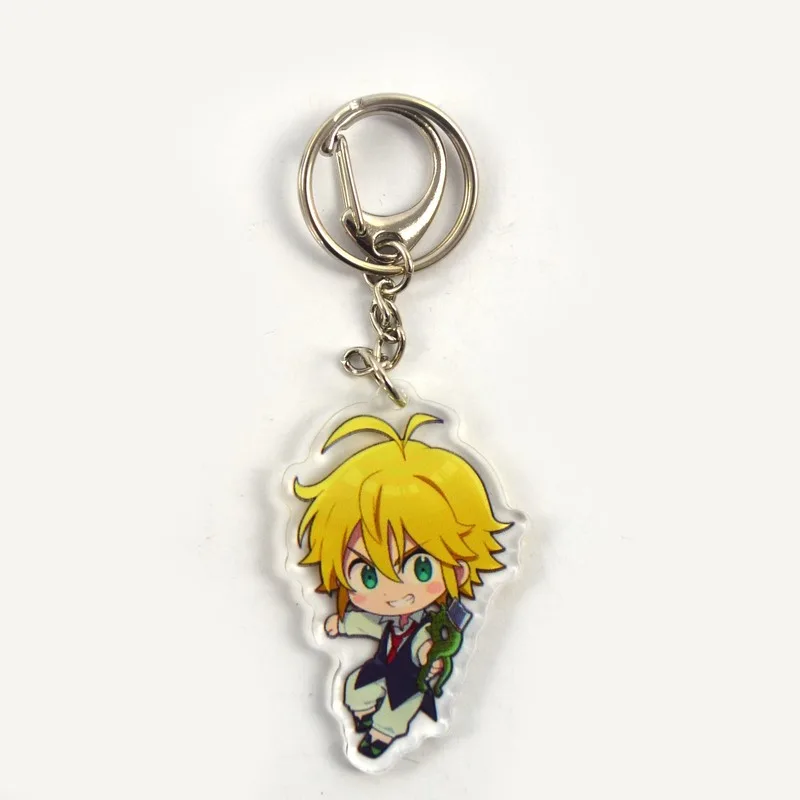 Брелок для ключей Семь смертных грехов цепочка штанов женщин аниме-брелок