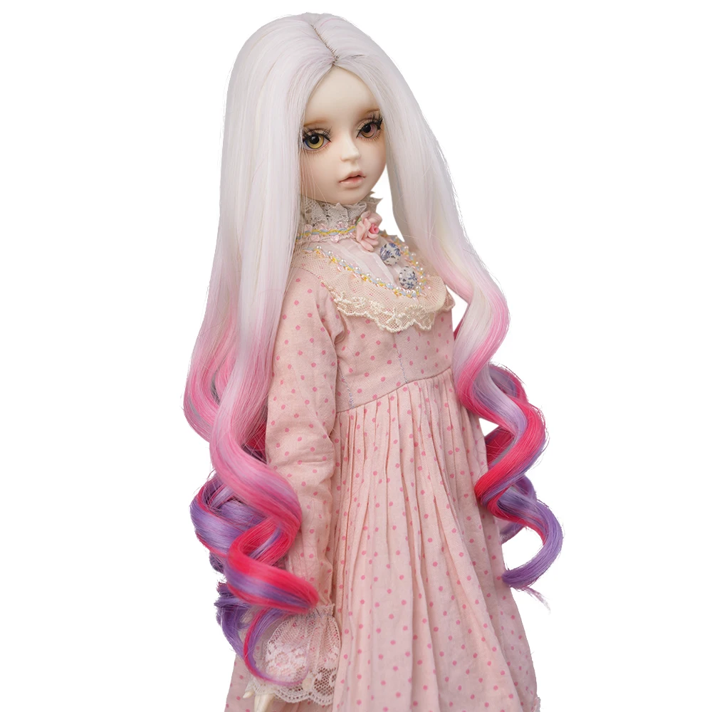 MUZIWIG DIY 1/3 BJD кукла парики градиент Цвет высокое Температура волокна волнистый