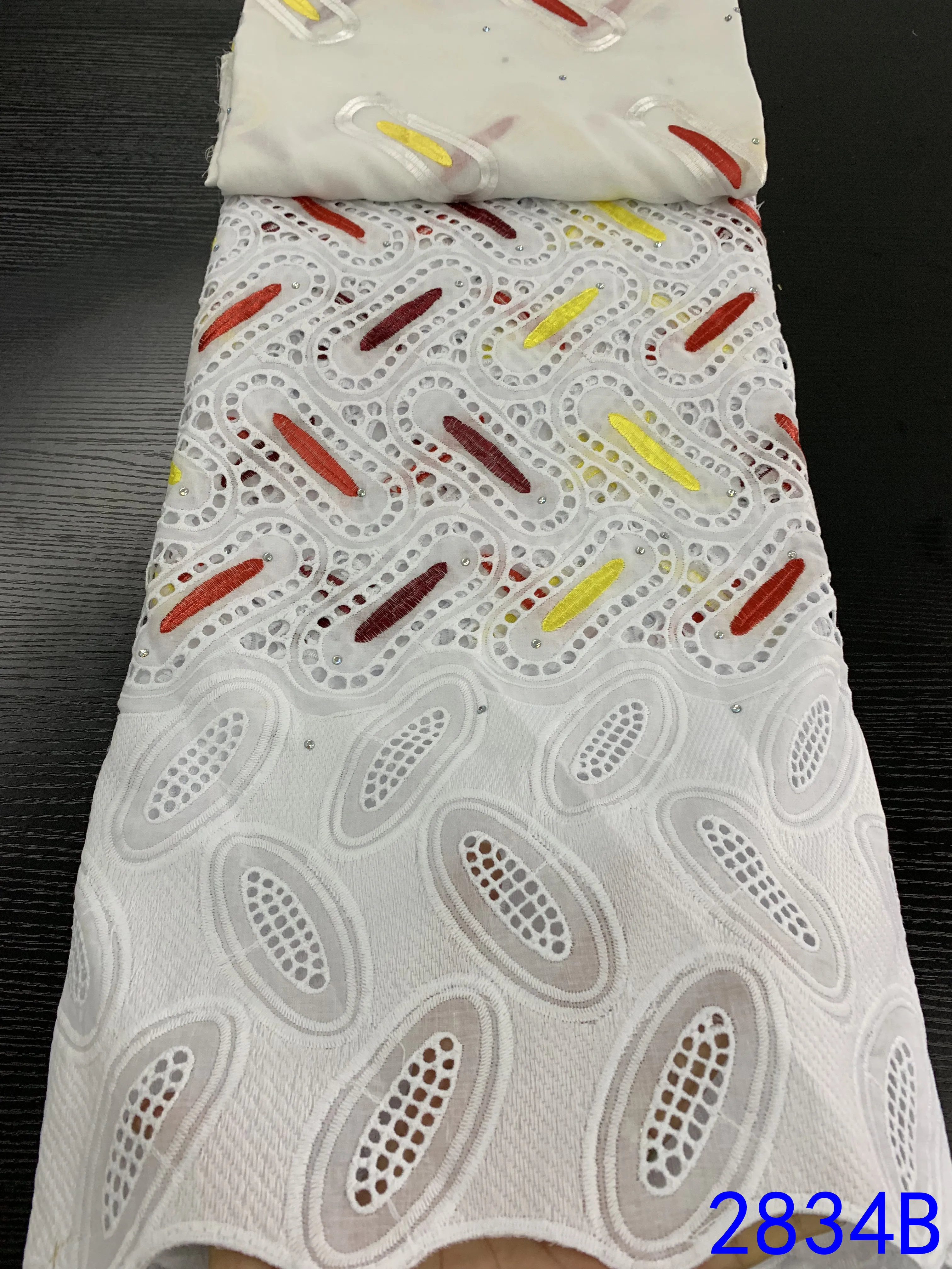 Высококачественная Черная хлопковая кружевная ткань 100% Африканское хлопковое