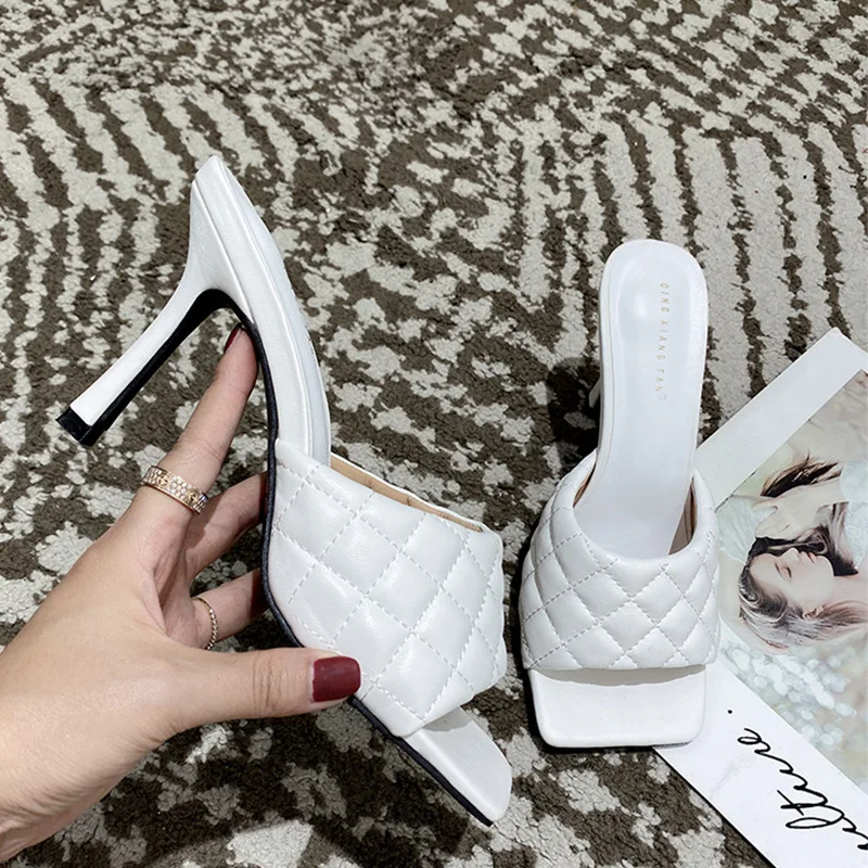 Новинка 2020 женские тапочки на высоком каблуке в европейском и американском