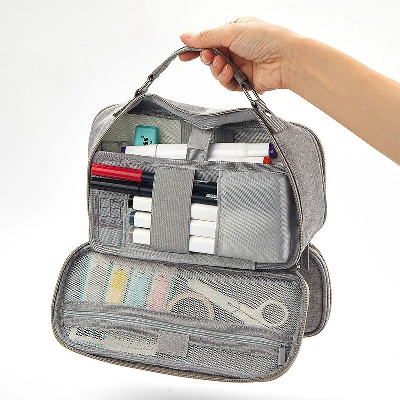 Пенал для карандашей на молнии корейский однотонный чехол школьные