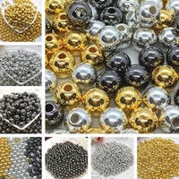 8mm50 goldsilverblack round beads cuffs long hair beads woven hair accessories bracelet beads diy jewelry accessories