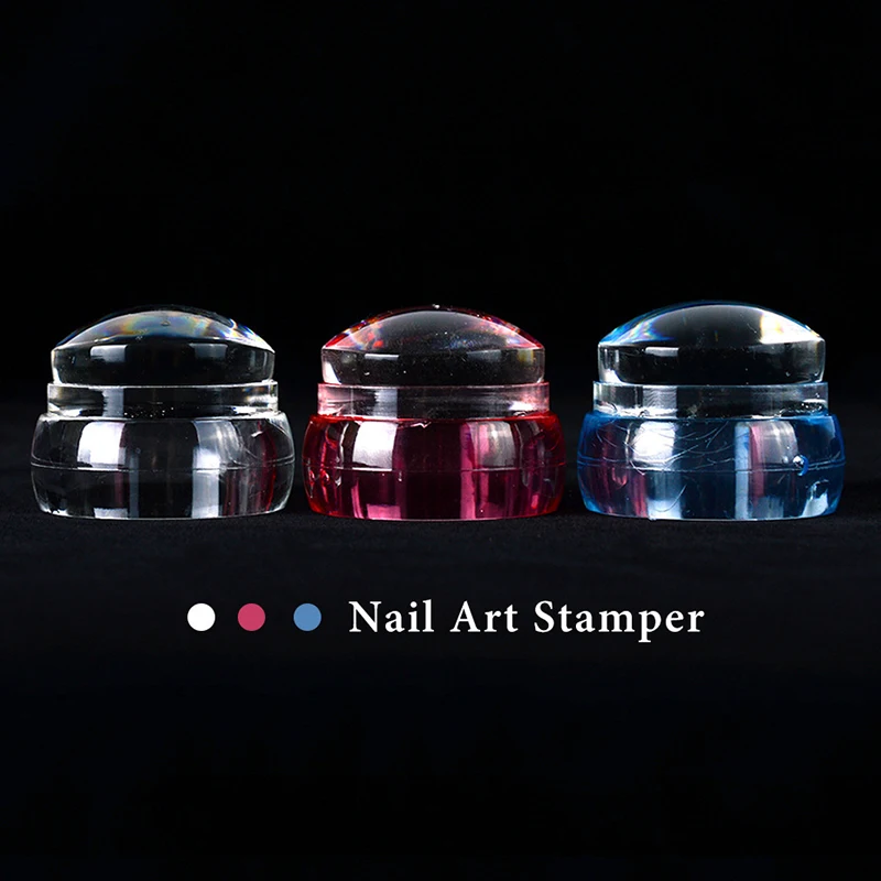 Clear Silicone Nail Stamper French Tip Art Stamping Jelly with Scraper Manicure Tool | Красота и здоровье