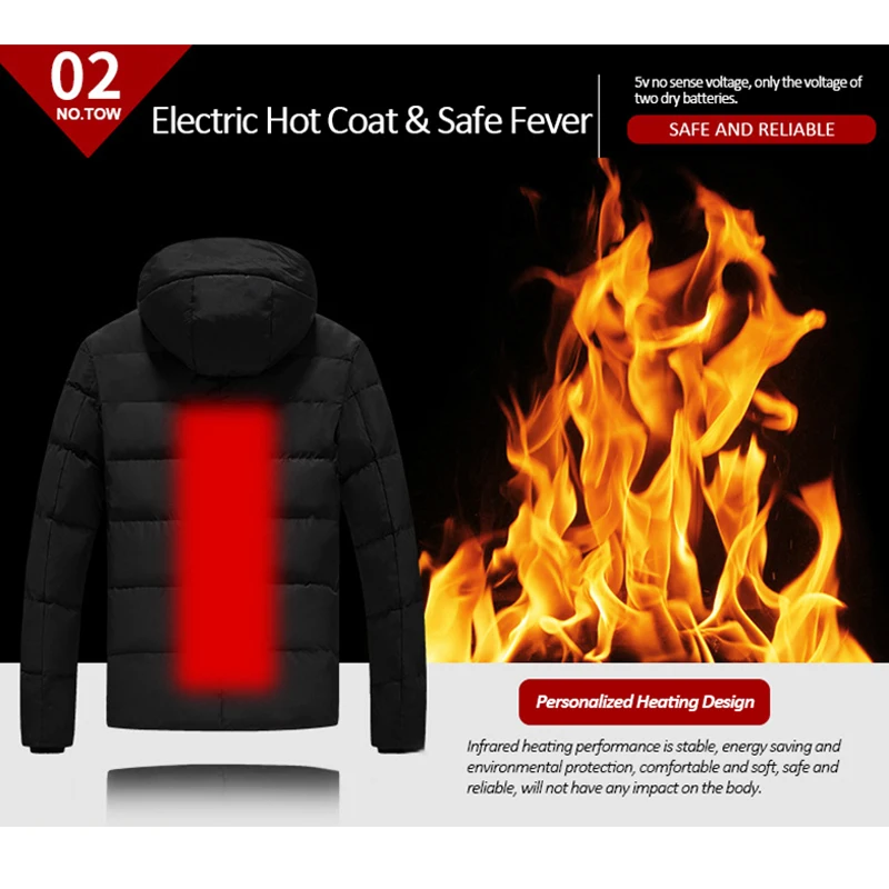 PARATAGO для мужчин и женщин зимняя куртка с умным подогревом уличная хлопковая