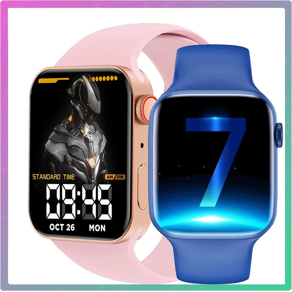2021 IWO Series 7 Smart Watch 1.75" DIY Face Heart Rate Men Women Fitness Tracker Smartwatch For Xiaomi Huawei Phone IOS Android  - buy with discount