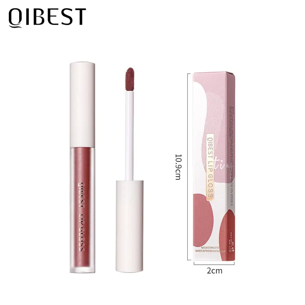 

QIBEST Waterproof Liquid Lipstick Lips Makeup Lip Gloss Long Lasting 8 Colors Nude Cosmetic Makeup Matte Lipgloss Lip Tint Matte