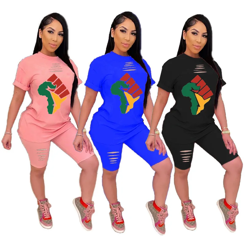 Женский костюм Двойка для фитнеса 2020 летний спортивный с коротким рукавом и