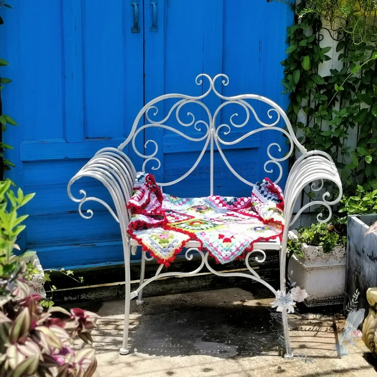 Стул принцессы из кованого железа во французском стиле садовое украшение для