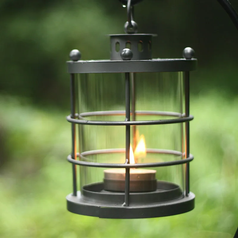 

Glamour Outdoor Candle Holder Table Hanging Lantern Candle Holder Minimalist Romantic Vintage Portavelas Metal Lantern AB50ZT
