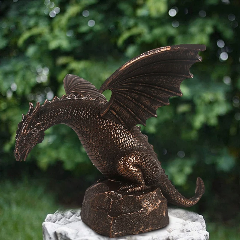 

New Style Garden Dragon Statue Fountain Dragon Ornament Resin Water Feature Sculpture for Home Garden Decoration Wonderful