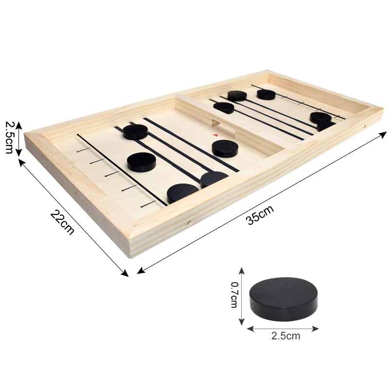Fast Sling Puck Game Paced Wooden Table Hockey Winner Games Interactive Chess Toys For Adult Children Desktop Battle Board Game images - 6