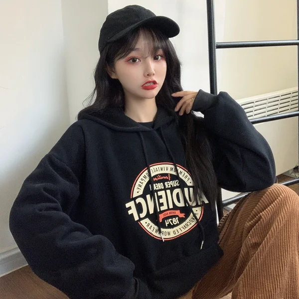 

Зимний свободный принт в Корейском стиле для колледжа