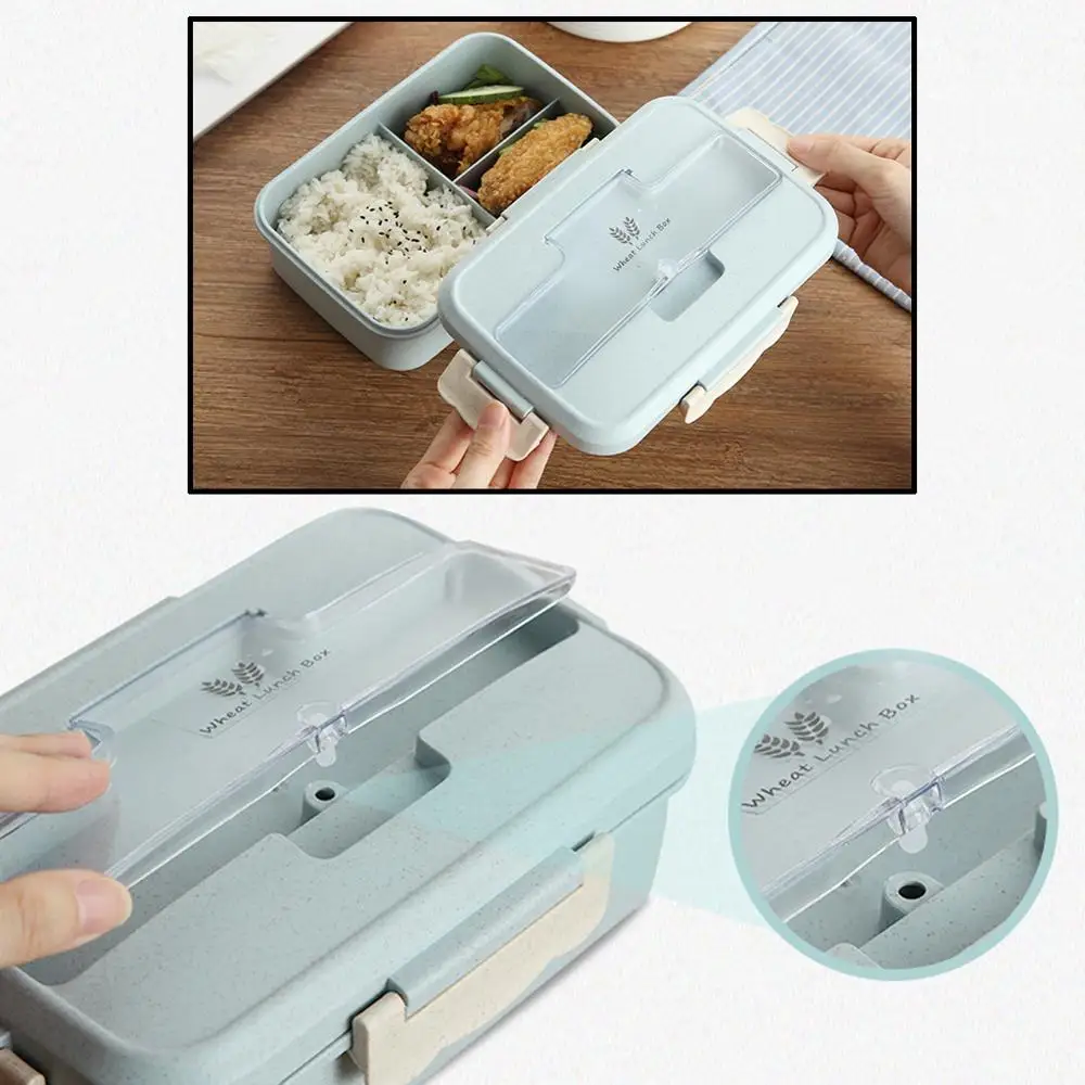 1000 мл пшеничный соломенный Ланч бокс для детей с герметичной крышкой