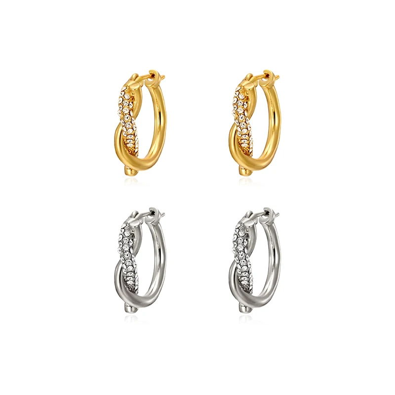 

Fashion interwoven texture twisted Set Earrings for women