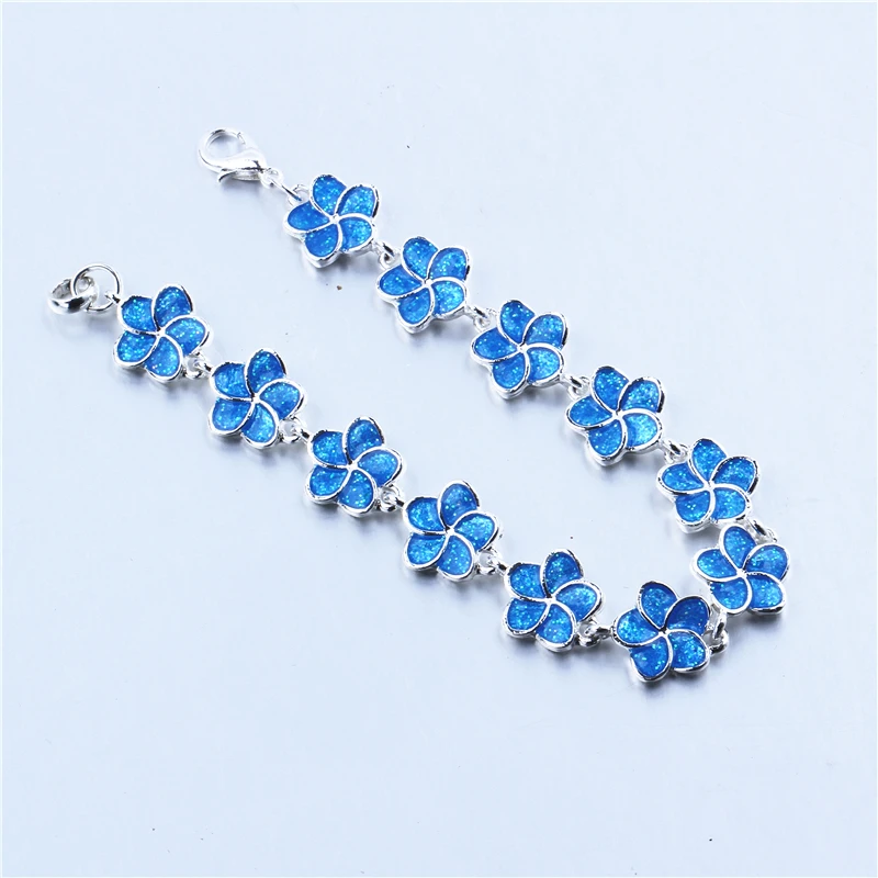 New Silver Bracelet Temperament Women's Wild Rose Inlaid Imitation Opal Chain | Украшения и аксессуары